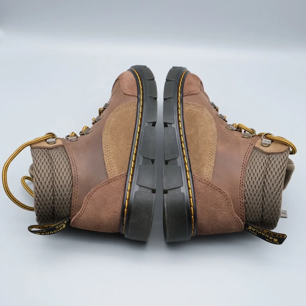 Dr Martens Raffe Panel Boot J Kids Brown Leather Suede Hiking Style Size 3 US
